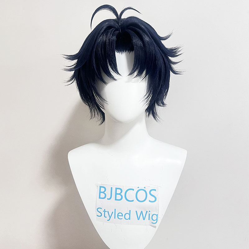 Anime Cosplay Blue Hair - Стильный парик для косплея Асаба Харумаса,