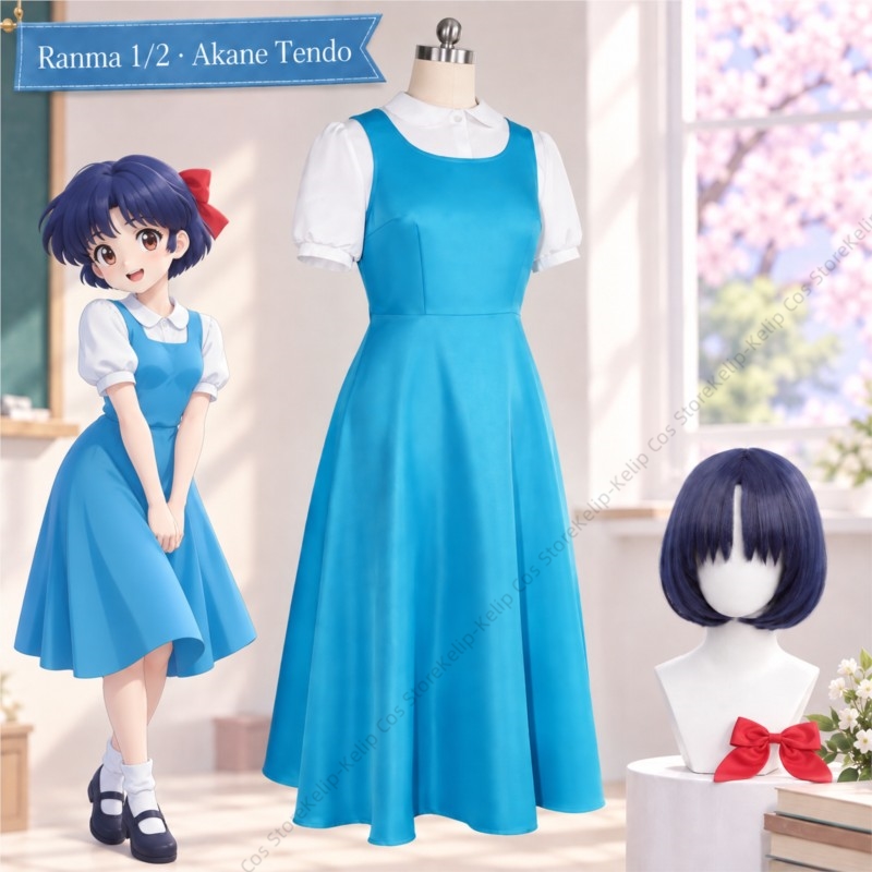 Костюм для косплея Акане Тэндо – обзор и цена Anime Cosplay Blue Hair