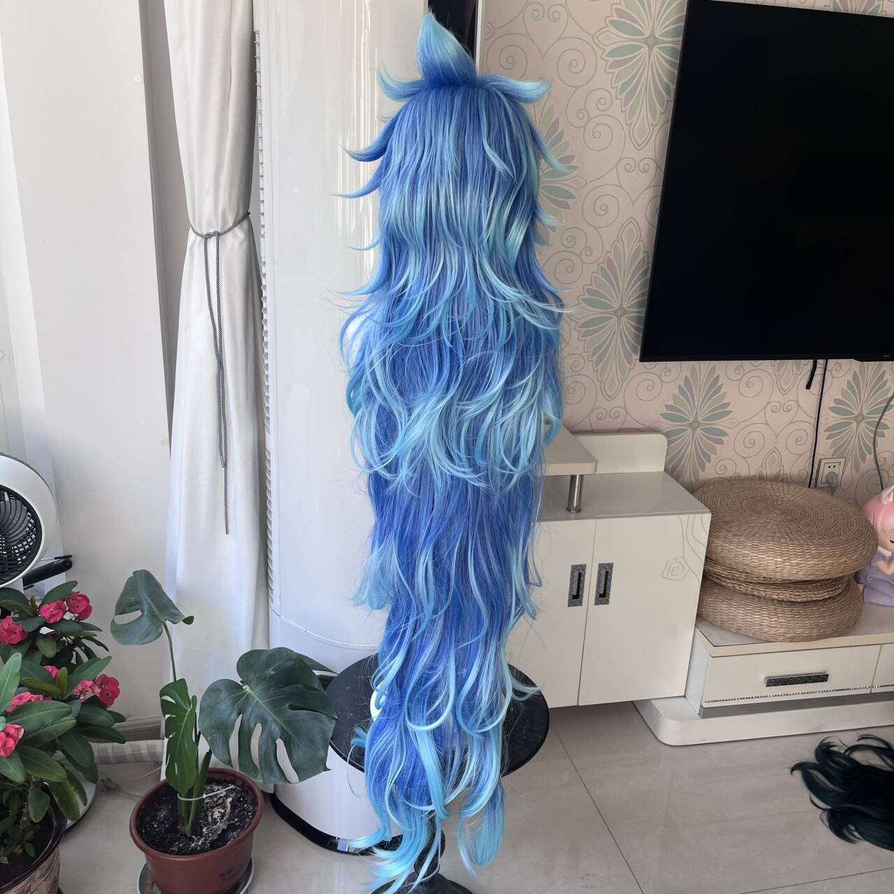 Стильный парик Idia для коспле – обзор и цена Anime Cosplay Blue Hair