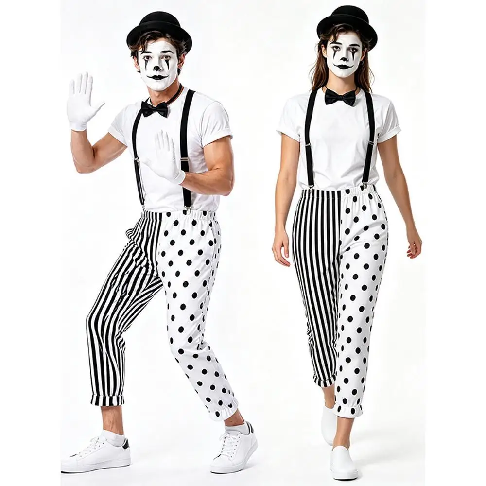 Черно-белый костюм клоуна-мима – обзор и цена Anime Cosplay Couple