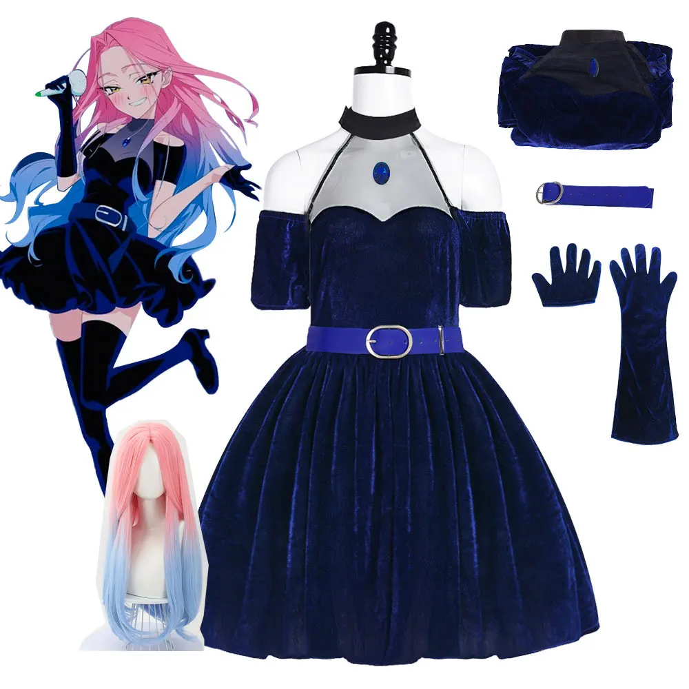 Костюм для косплея Mizi Sua из – обзор и цена Anime Cosplay Blue Hair